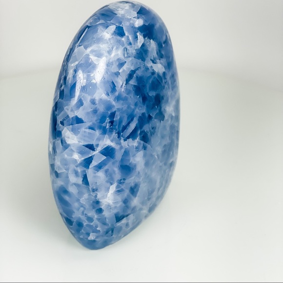 Blue Calcite Free Form Mineral Decor - Picture 4 of 14